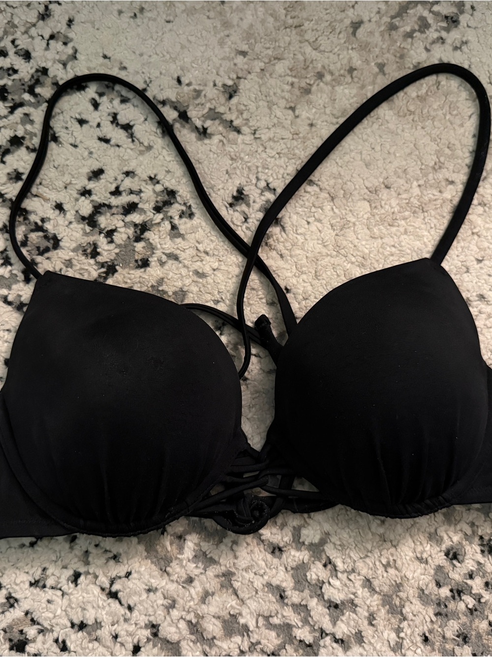 Target Black Strappy Push-Up Bikini Top